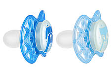 Пустушка Nuvita 7087 Air55 Explorer симетрична 6m+, світиться у темряві (собачка, лис) 2шт, фото 2