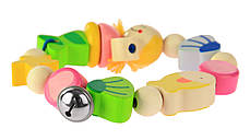 Погримушка дерев’яна Heimess Русалочка — екологічна іграшка для немовлят, фото 3