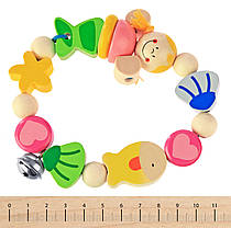 Погримушка дерев’яна Heimess Русалочка — екологічна іграшка для немовлят, фото 4