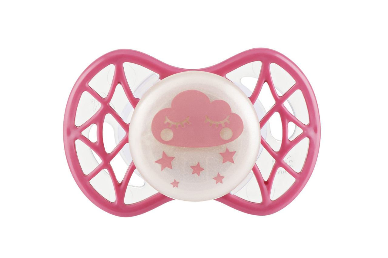 Пустушка Nuvita 7065 Air55 Cool симетрична 0m+ "хмаринка" світиться у темряві кольору "пряне яблуко"