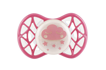 Пустушка Nuvita 7065 Air55 Cool симетрична 0m+ "хмаринка" світиться у темряві кольору "пряне яблуко", фото 1