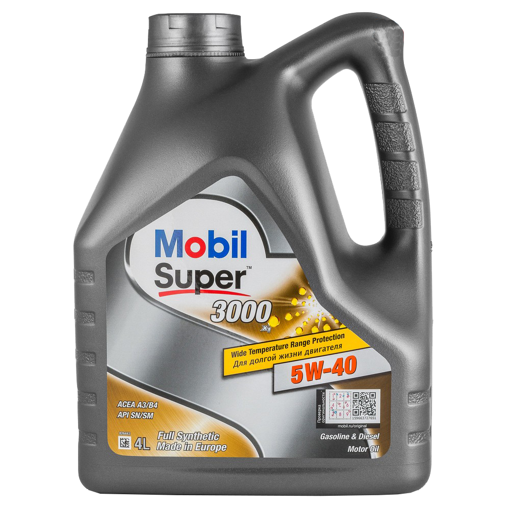 Олива моторна Super 3000 X1 5W-40 4 л (152566) Mobil