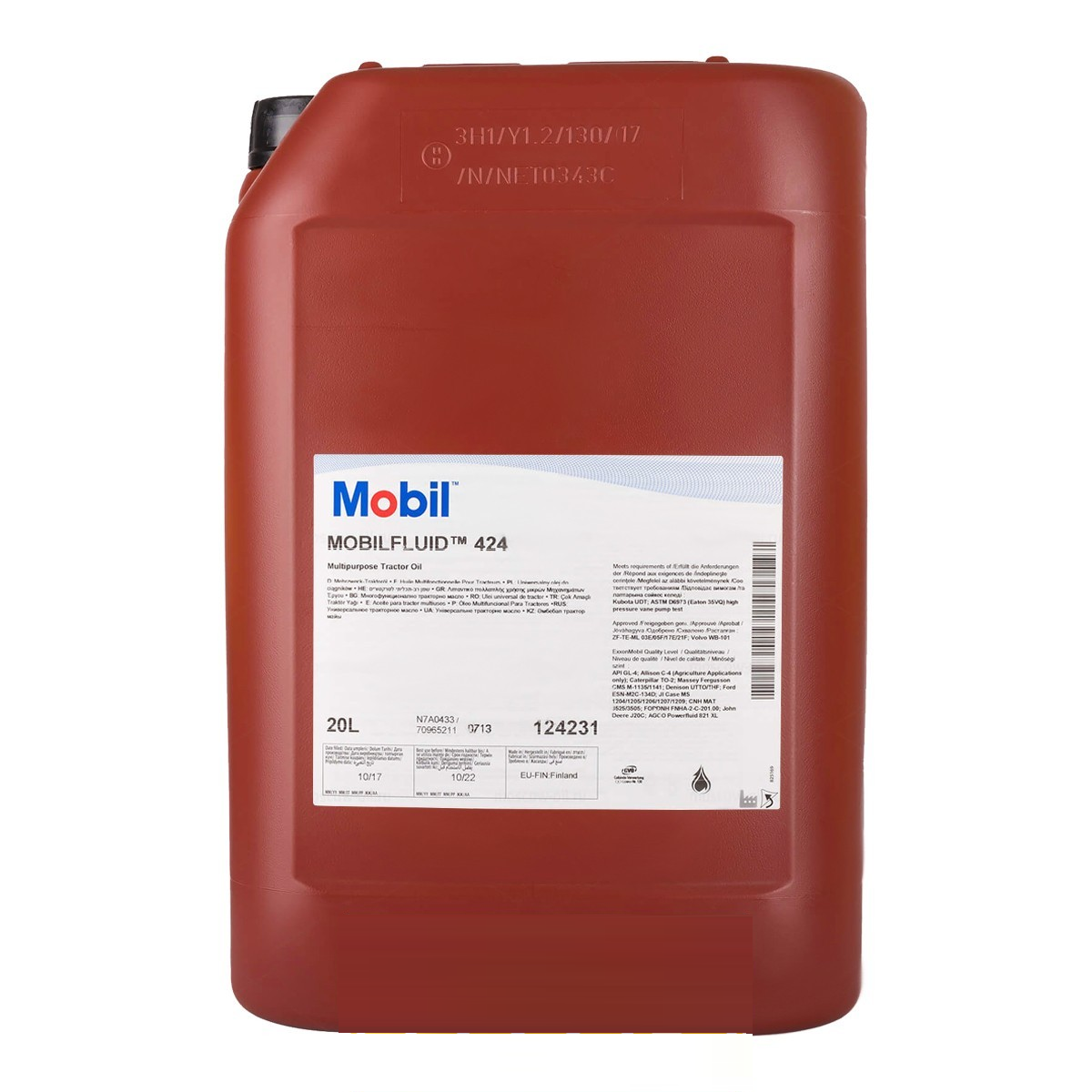 Олива трансмісійна Mobilfluid 424 20 л (124231) Mobil
