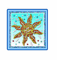 Набір для творчості Sequin Art Seasons Космос, Сонце, Місяць і зорі — 3 картини з пайєток 16×16 см, набір для дітей, фото 4