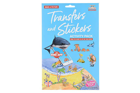 Набір перевідних наклейок Scribble Down з онлайн додатком Острів піратських скарбів, А4, фото 1