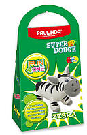 Масса для лепки Paulinda Super Dough Fun4one Зебра подвижные глаза