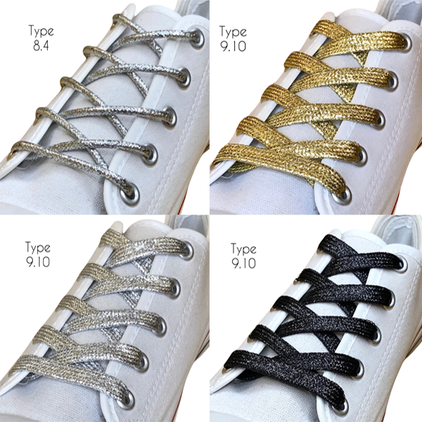 Шнурки плоские с люрексом (100см) цвета микс, ширина 10 мм - фото 2 - id-p1888638045
