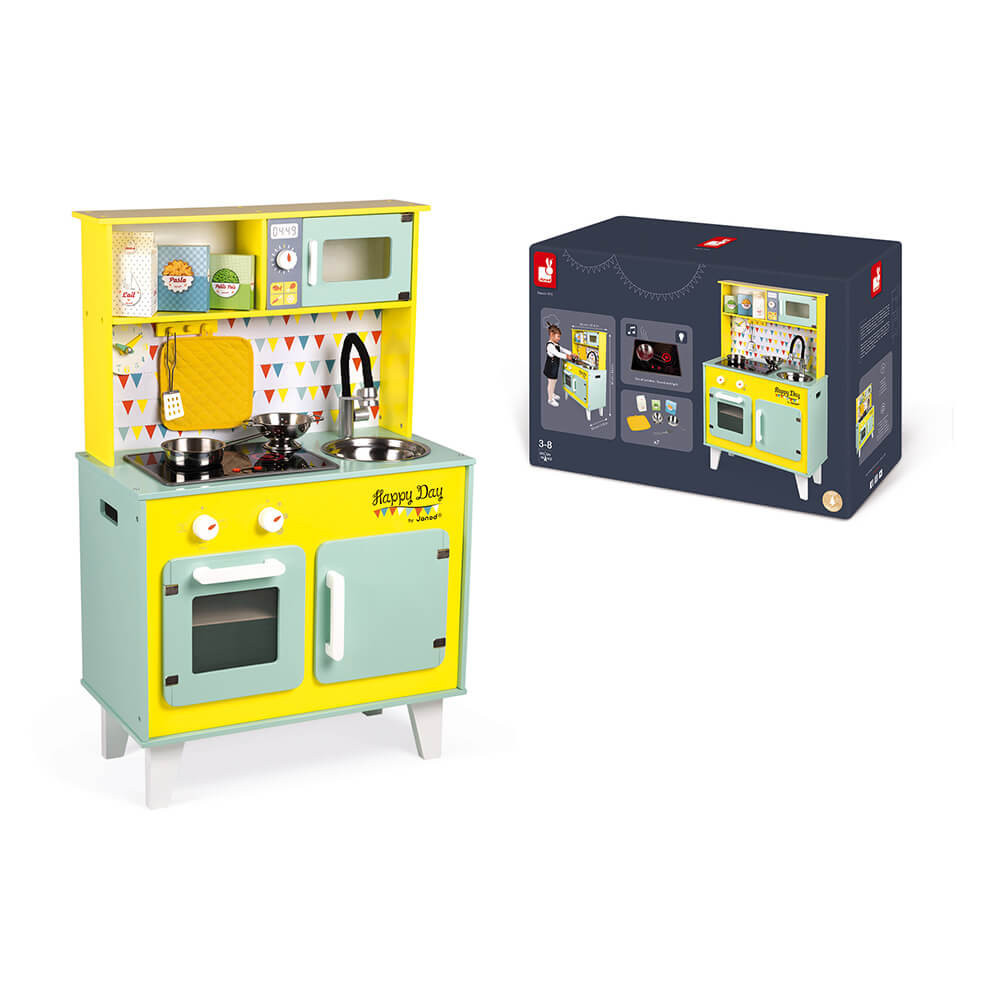 Ігровий набір Janod J06564 — дитяча кухня «Щасливий день», дерев’яна