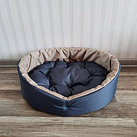 Лежак для собак и кошек мягкий красивый из антикогтя, Спальное место лежанка для домашних животных сербеж L