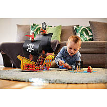 Ігровий набір Janod J08579 — 3D корабель піратів, дерев’яний конструктор, фото 2