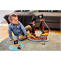 Ігровий набір Janod J08579 — 3D корабель піратів, дерев’яний конструктор, фото 5