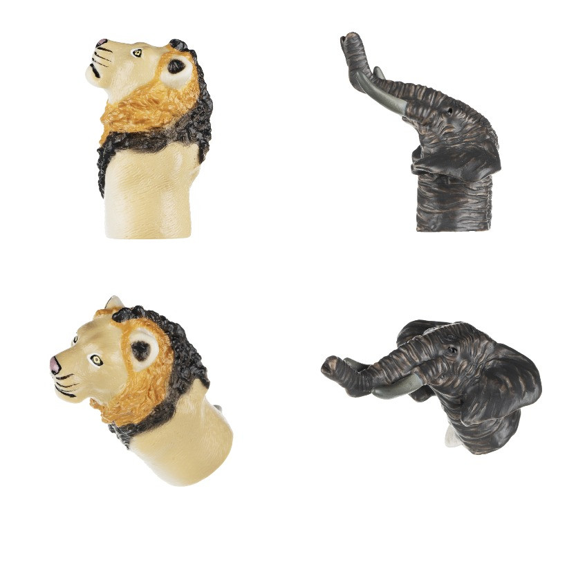 Ігровий набір Same Toy Пальчиковий театр Лев і Слон, 2 од.