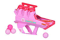 Игрушечное оружие Same Toy 2в1 Бластер мячик/снег 45см, розовый