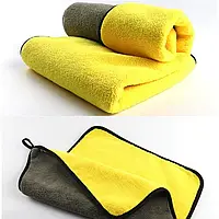 Полотенце, салфетка из микрофибры для авто Салфетка для полировки авто Микрофибра, 30*40 сіро-жовта