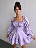 Ніжна жіноча міні сукня з воланами на ґудзиках креп костюмка Smb8549, фото 8