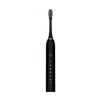 Ультразвуковая зубная щетка с 4 насадками Sonic Toothbrush X-3 Black