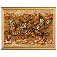 Тканина зi схемою для вишивки бiсером "Політ метеликів"