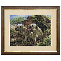 Набір для вишивки нитками на білій канві "Мамо, ти де?"