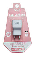 Блок питания СЗУ "Veron" быстрая зарядка с 1 USB входом,белый,зарядное устройство,зарядка для телефона,PM