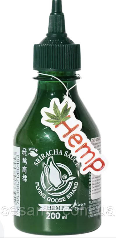 Соус Шрірача із зеленим чилі та коноплею Flying Goose Brand 200 мл (Таїланд)