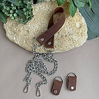 Ремінь з ланцюжком + шльовки (колір на вибір), довжина 120 см