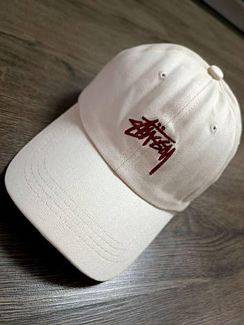 Кепка Бейсболка Чоловіча Жіноча Stussy Стуссі, бежева, фото 1