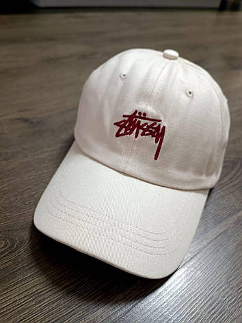 Кепка Бейсболка Чоловіча Жіноча Stussy Стуссі, бежева, фото 3