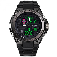 Мужские, военные тактические часы Besta Tattoo ЗСУ с таймером, военно-спортивные наручные часы для спецслужб