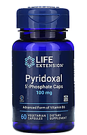 Life Extension, p5p, пиридоксаль-5'-фосфат в капсулах, 100 мг, 60 растительных капсул