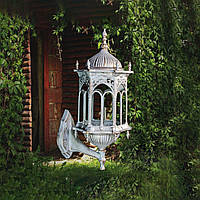 Светильник садово-парковый на 1 лампу Е27 белый каркас D-DJ129-M-W1 WH