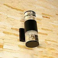 Современный фасадный светильник с пылевлагозащитой IP67 на 2 лампы черный каркас D-DFB-01/2BK