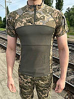 Тактическая рубашка (убакс) пиксель влагоотводящий coolpas с коротким рукавом