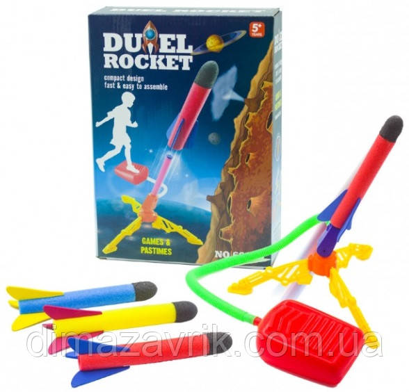 Дитячий ігровий набір Duel Rocket 6615 Летюча ракета 3 снаряди, пускова установка, в коробці