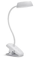 Лампа настольная Philips LED Reading Desk lamp Donutclip, 3w, 4000K, 1200mAh (Lithium battery), белый