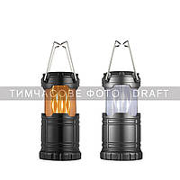 Фонарь кемпинговый на батарейках 2E Flame, AAx3, 150лм, 3Вт, складной, LED/пламя/белый свет, IP44