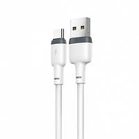 Кабель XO TYPE-C USB NB208  2.4A/21M White силікон