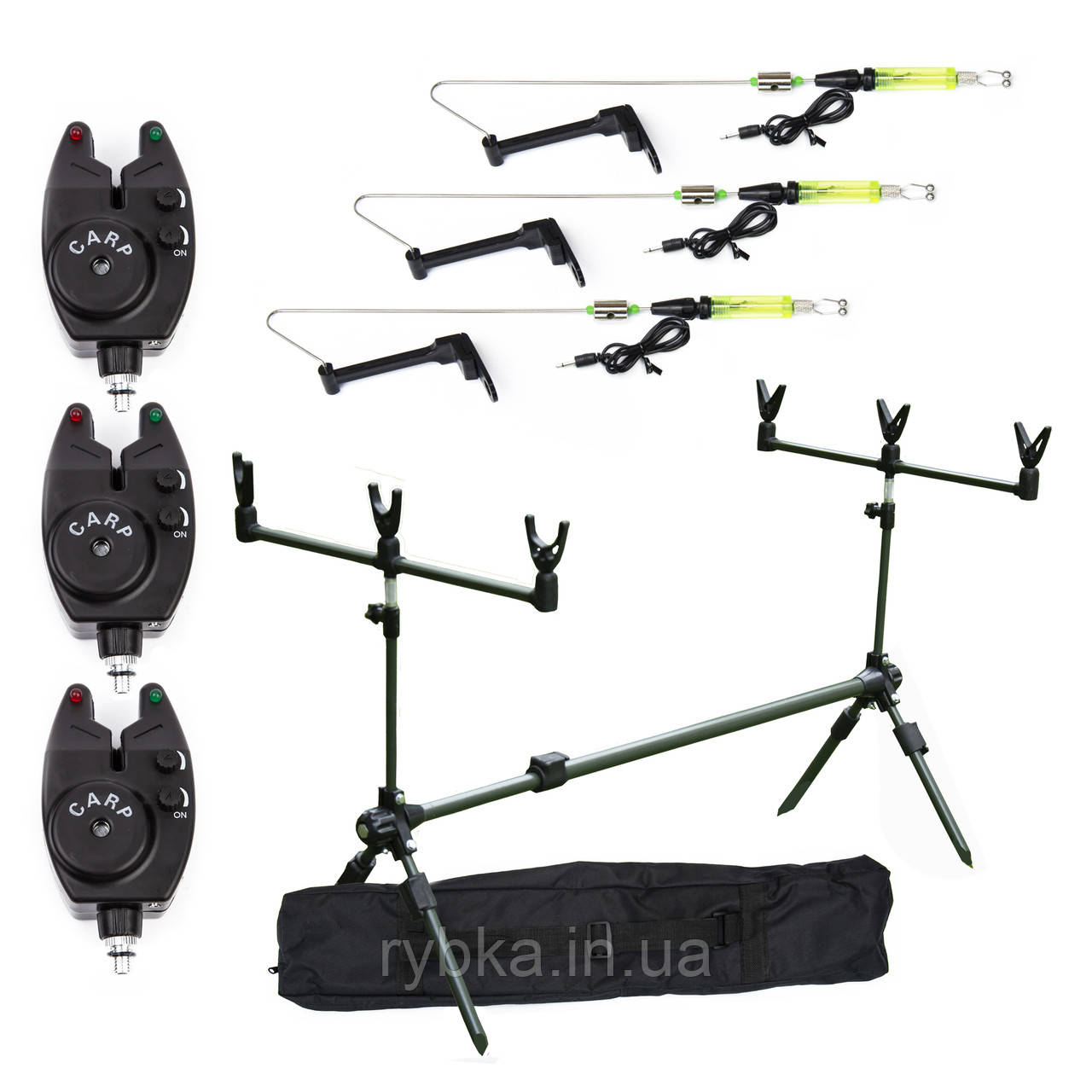 Набір BASIC Рід-Під на 3 вудилища 3 Сигналізатора RMP Carp Свінгера