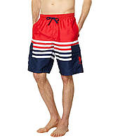 Шорты для плавания U.S. POLO Stripe Color-Block Cargo Swim Shorts Relay Green Доставка з США від 14 днів - Шорты для плавания U.S. POLO Stripe Color-Block Cargo Swim Shorts Engine Red Доставка з США від 14 днів, Красные