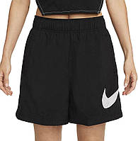 Шорты женские Nike W NSW ESSNTL WVN HR SHORT HBR черные DM6739-010