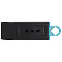 USB Flash Kingston 64GB USB 3.2 Gen1 DataTraveler Exodia, Black/Teal, Retail