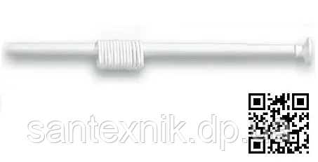 Карниз для ванної БІЛИЙ телескопічний 110-200см