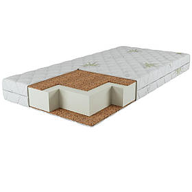 Матрац дитячий у ліжечко Aloe Vera безпружинний з подвійним кокосовим матом 120*60*10см Children's Dream Білий