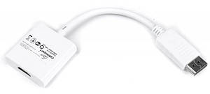 Адаптер Cablexpert DisplayPort — HDMI (M/F), 0.1 м, White (A-DPM-HDMIF-002-W)