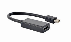 Адаптер Cablexpert mini DisplayPort — HDMI (M/F), 0.15 м, Black (A-mDPM-HDMIF-02)
