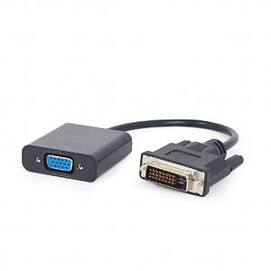 Адаптер Cablexpert DVI — VGA (M/F), 0.2 м, Black (A-DVID-VGAF-01) пакет