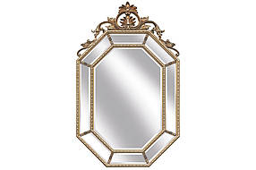 Дзеркало настінне Венеція 144*90*4 см, розмір дзеркала — 60*9, колір — золото, дерево (MR7-515)