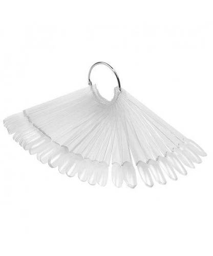 Типсы палитра для демонстрации гель-лака на кольце 50 шт прозрачные ...