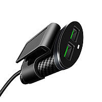 Автомобильное зарядное устройство Charome C7 4-PORT front and back seat car charger black