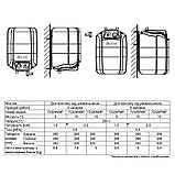 Водонагрівач Galanta NMP 10л, мокрий ТЕН 2000Вт, над раковиною (72325NMP), фото 4