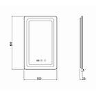 Дзеркало у ванну Qtap Mideya 500х800 (DC-F911) з LED-підсвіткою й антизапотіванням QT2078F911W лед дзеркало для ванної кімнати, фото 2